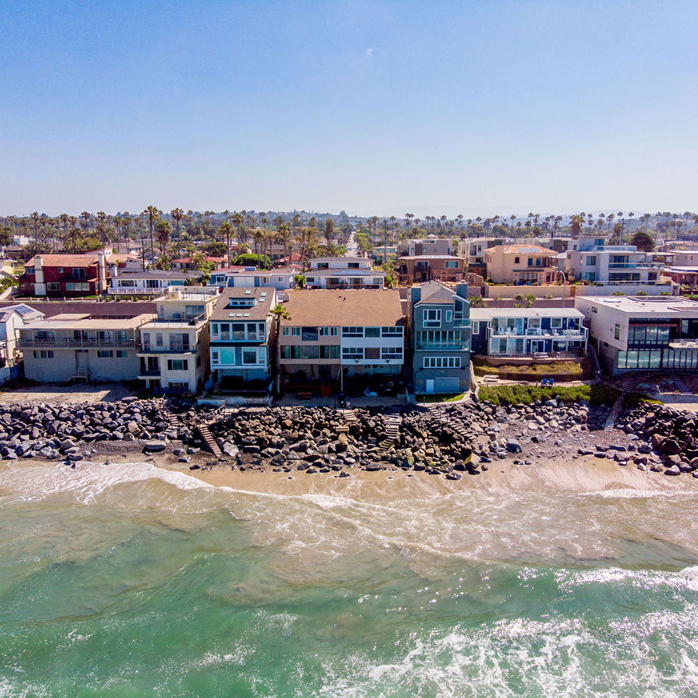 View of SoCal Recovery facilities with ocean in the foreground